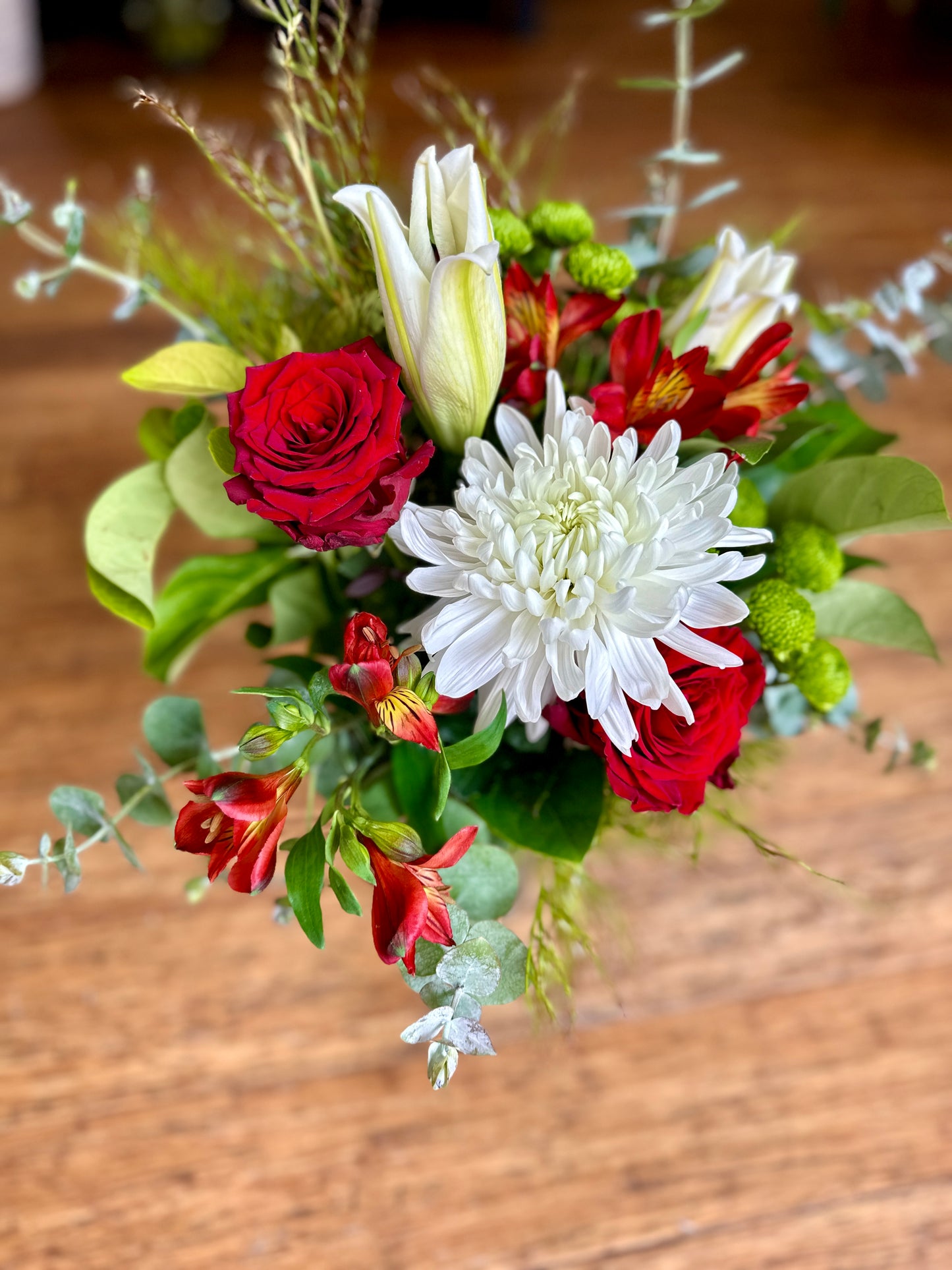 Christmas floral bouquet