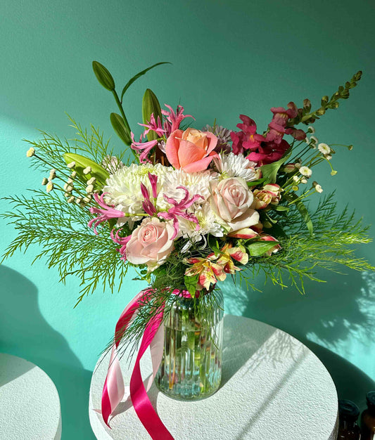 Large florist choice vase arrangement